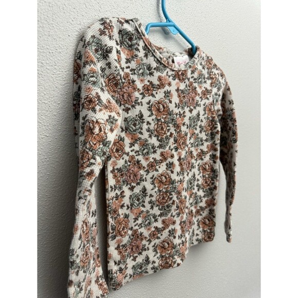 Little Lass Floral Long Sleeve Thermal Shirt Size 5 - Picture 2 of 8